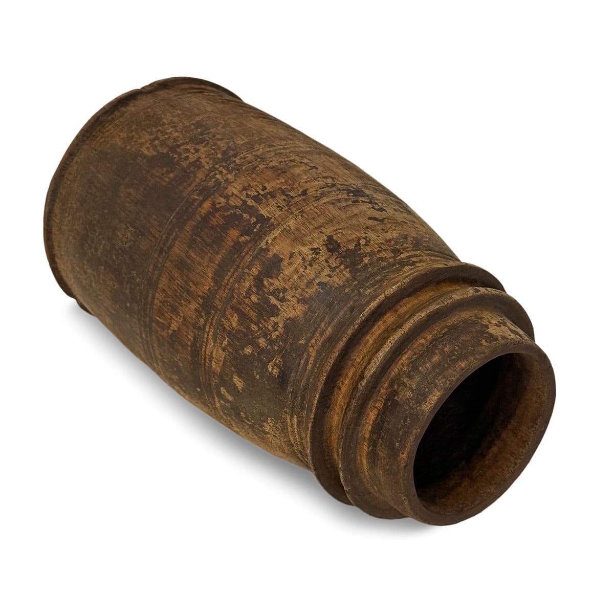 Vintage India Wood Water Pot - Thumbnail 4