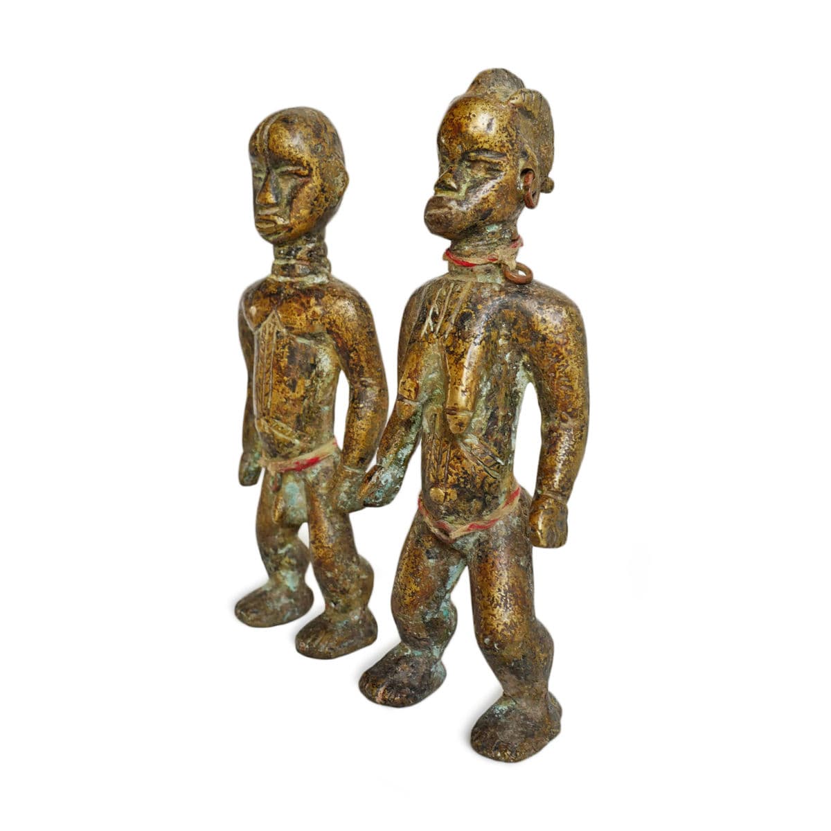 Pair of Old Brass Dan Figures - Thumbnail 4