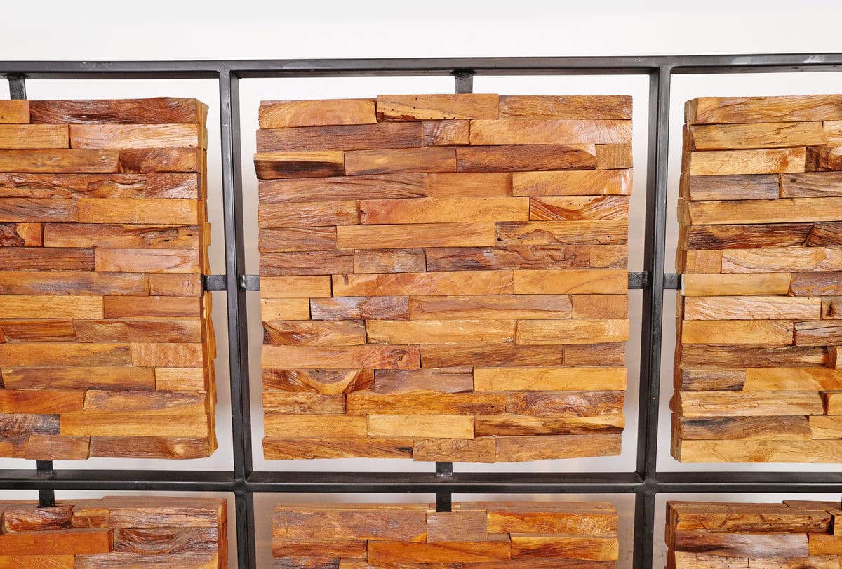 Salvaged Teak & Iron Screen - Thumbnail 4