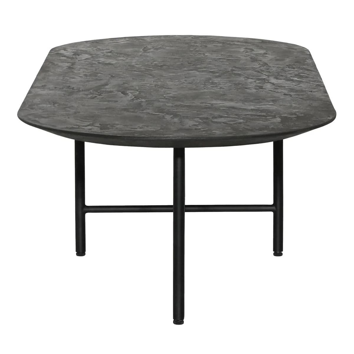Oval Black Nueve Coffee Table - Thumbnail 4
