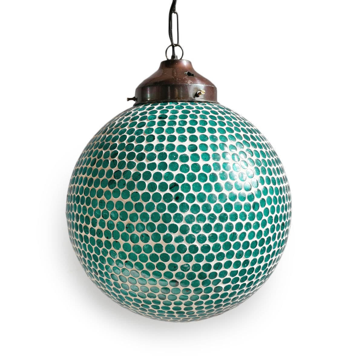 Blue Mosaic Globe Pendant Small - Thumbnail 4