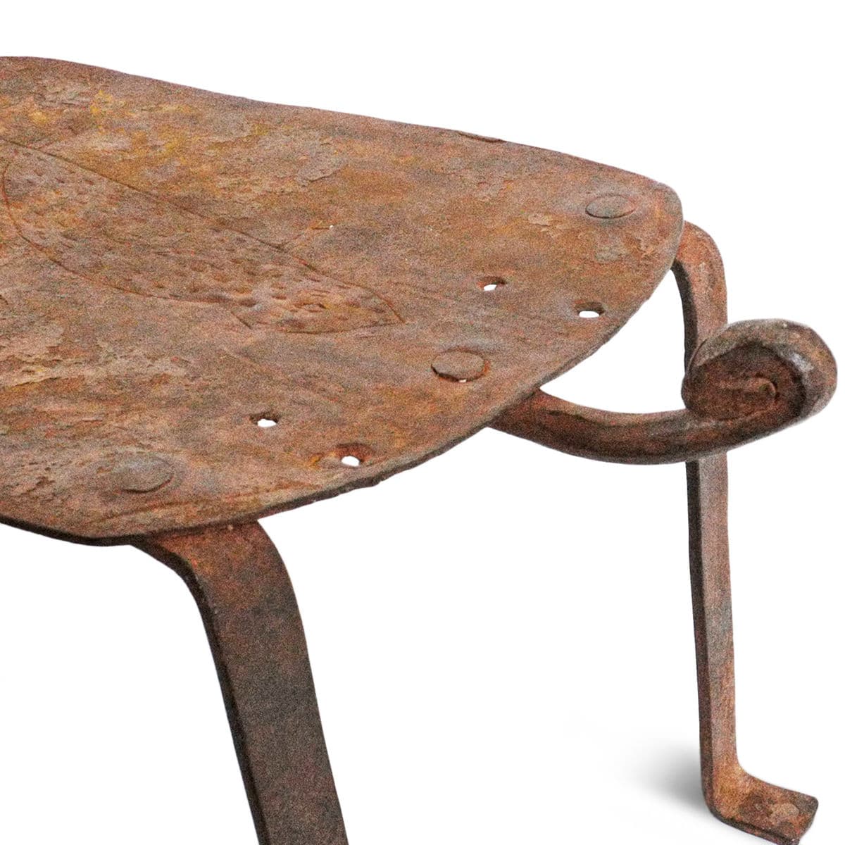 Vintage Lobi Iron Chameleon Stool - Thumbnail 4