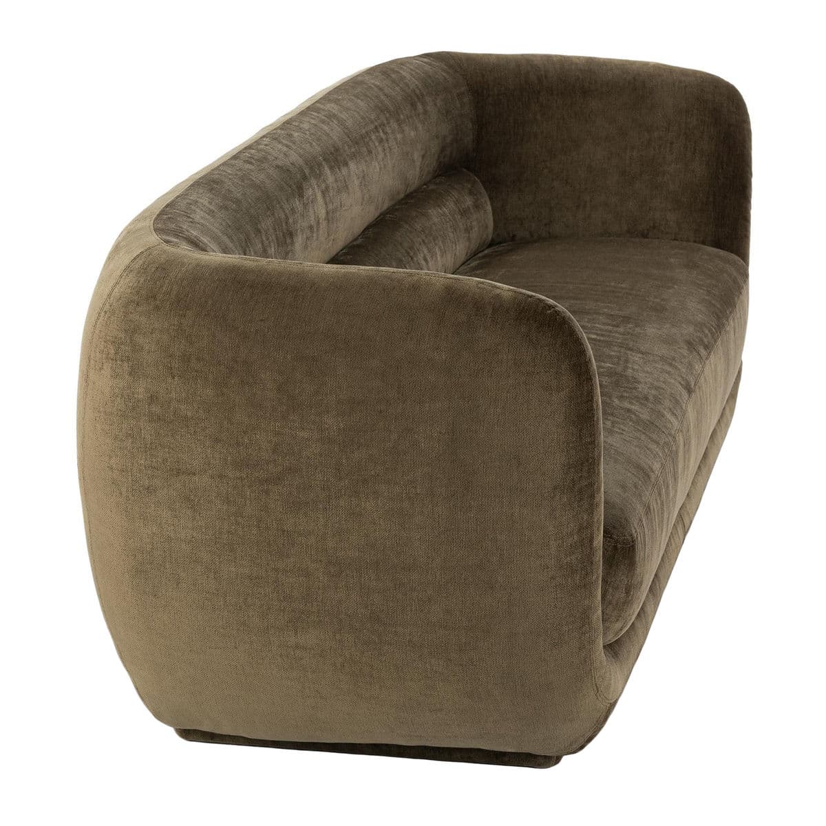 Mod Olive Velvet Sofa - Thumbnail 4