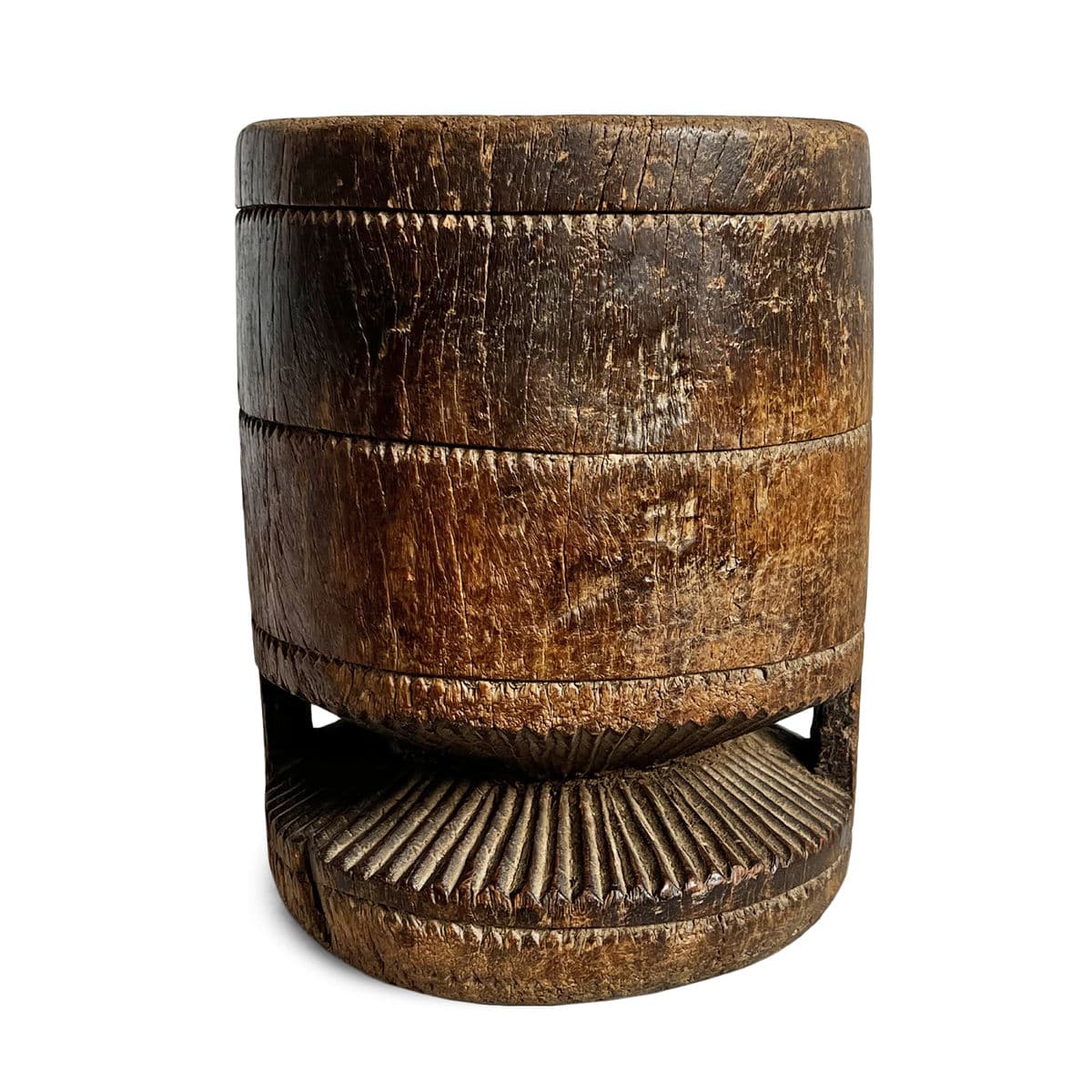 Old India Wood Pestle Pot - Thumbnail 4