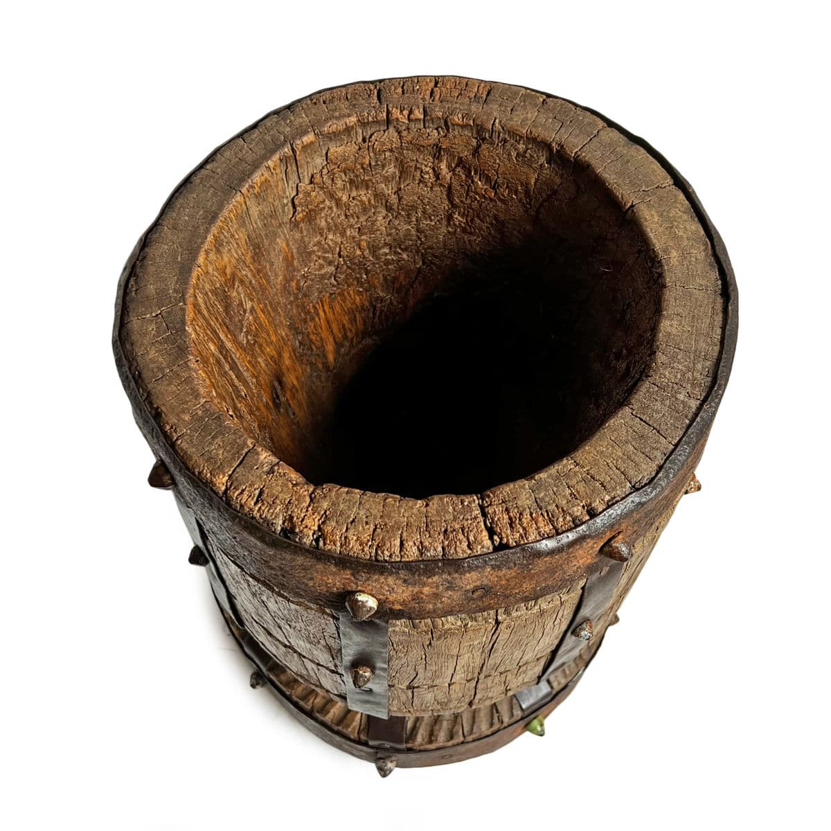 Old India Wood Pestle Pot - Thumbnail 4