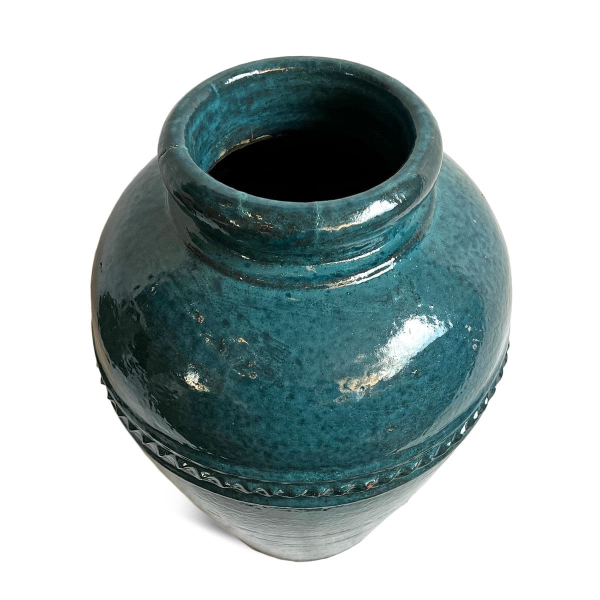 Vintage Turquoise Blue Java Vase - Thumbnail 4