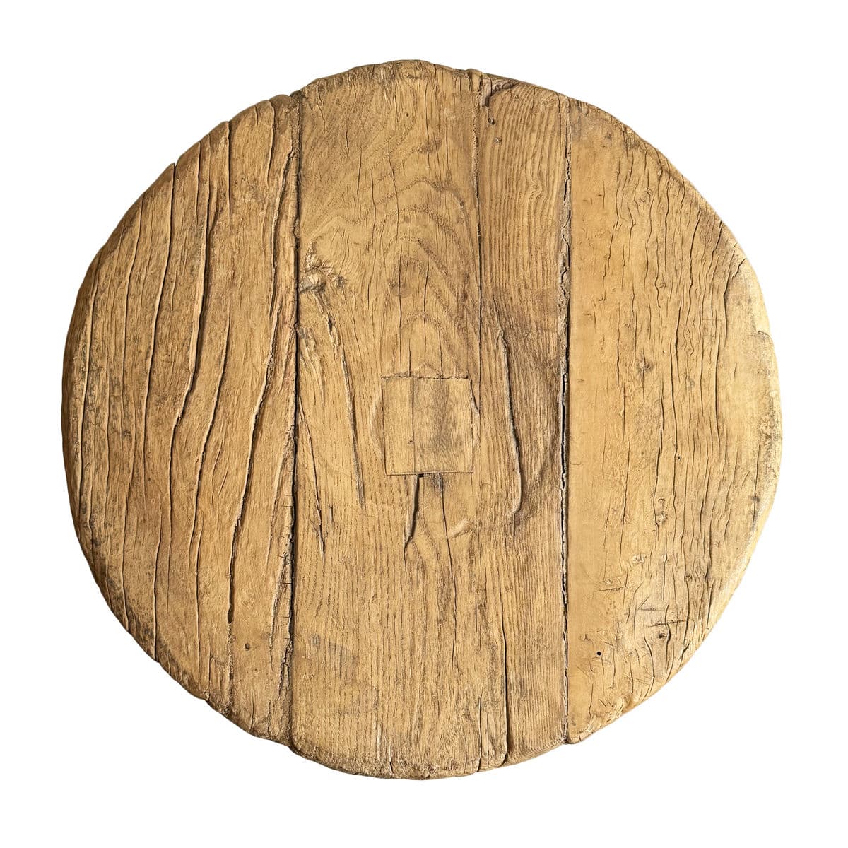 Rustic Log Round Side Table - Thumbnail 4