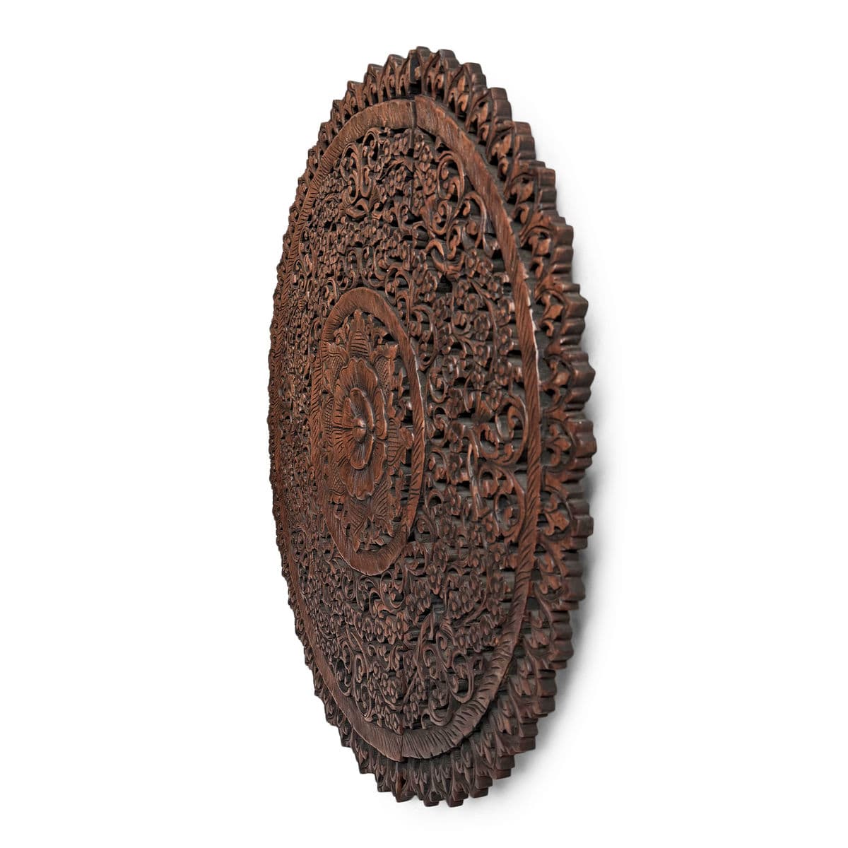 Carved Wood Medallion - Thumbnail 4