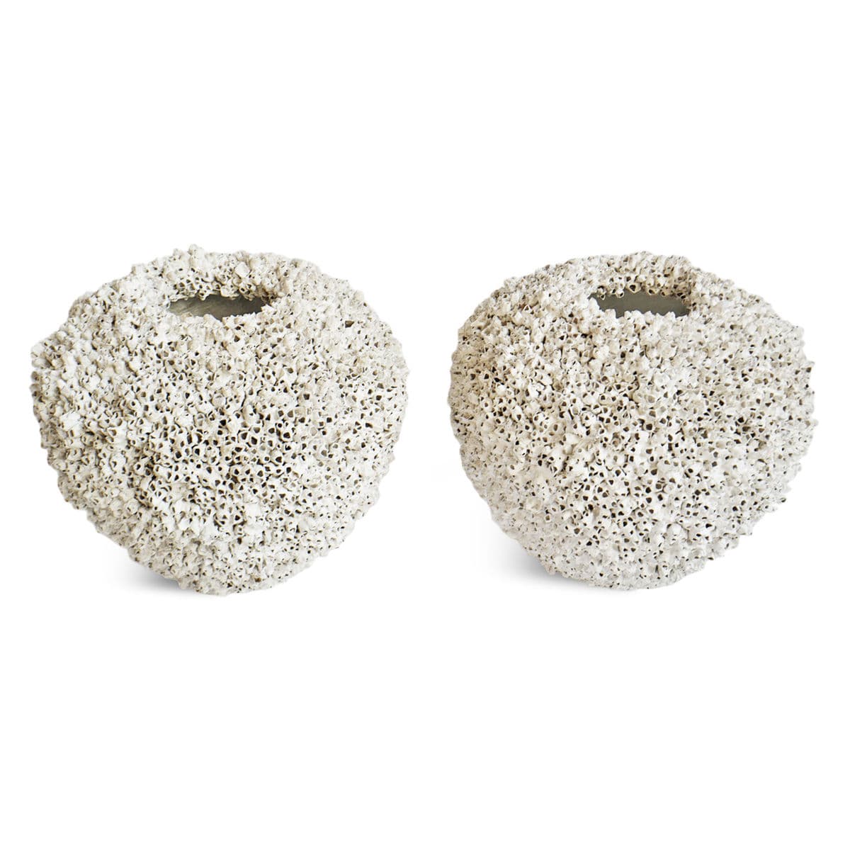 Vintage White Barnacle Shell Pot - Thumbnail 4