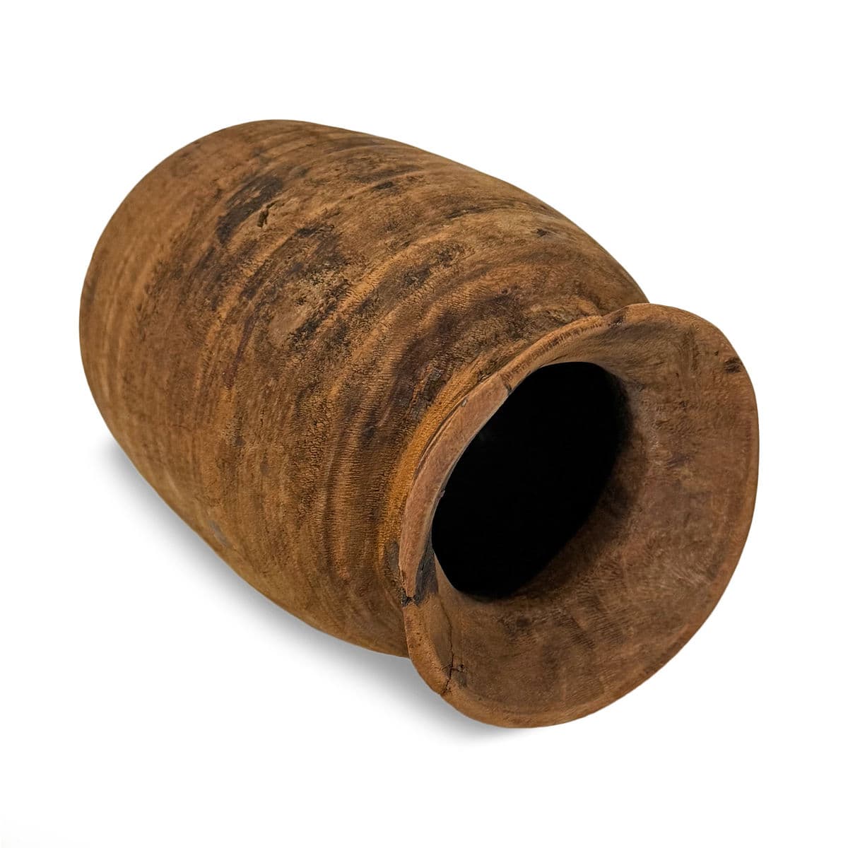 Vintage India Wood Water Pot - Thumbnail 4