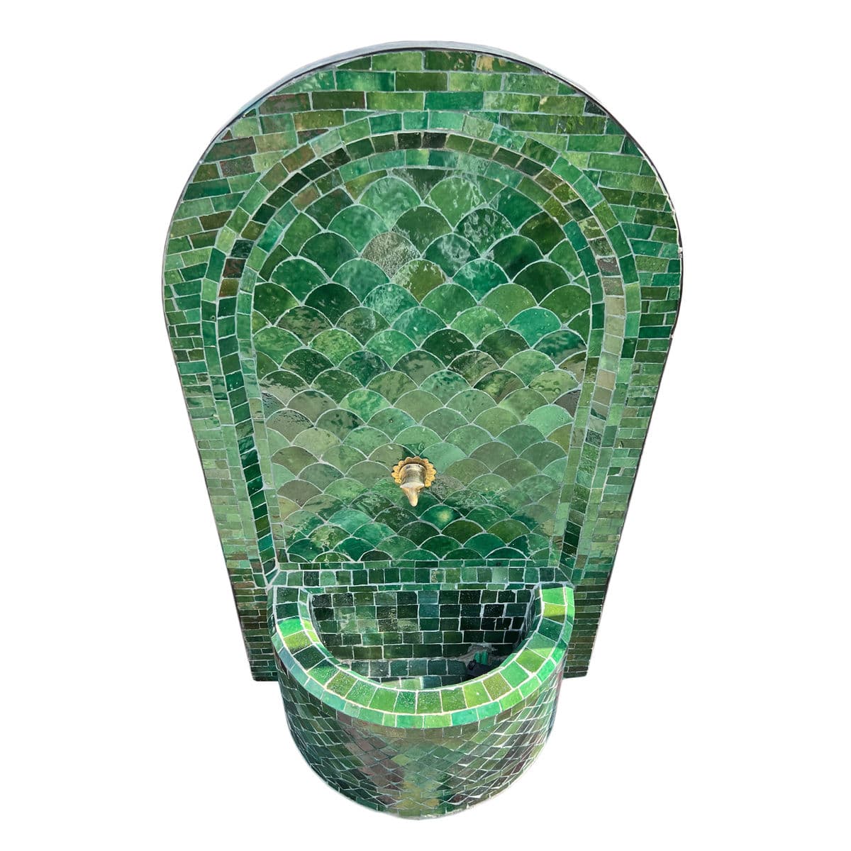 Emerald Moroccan Arch Tile Fountain - Thumbnail 4