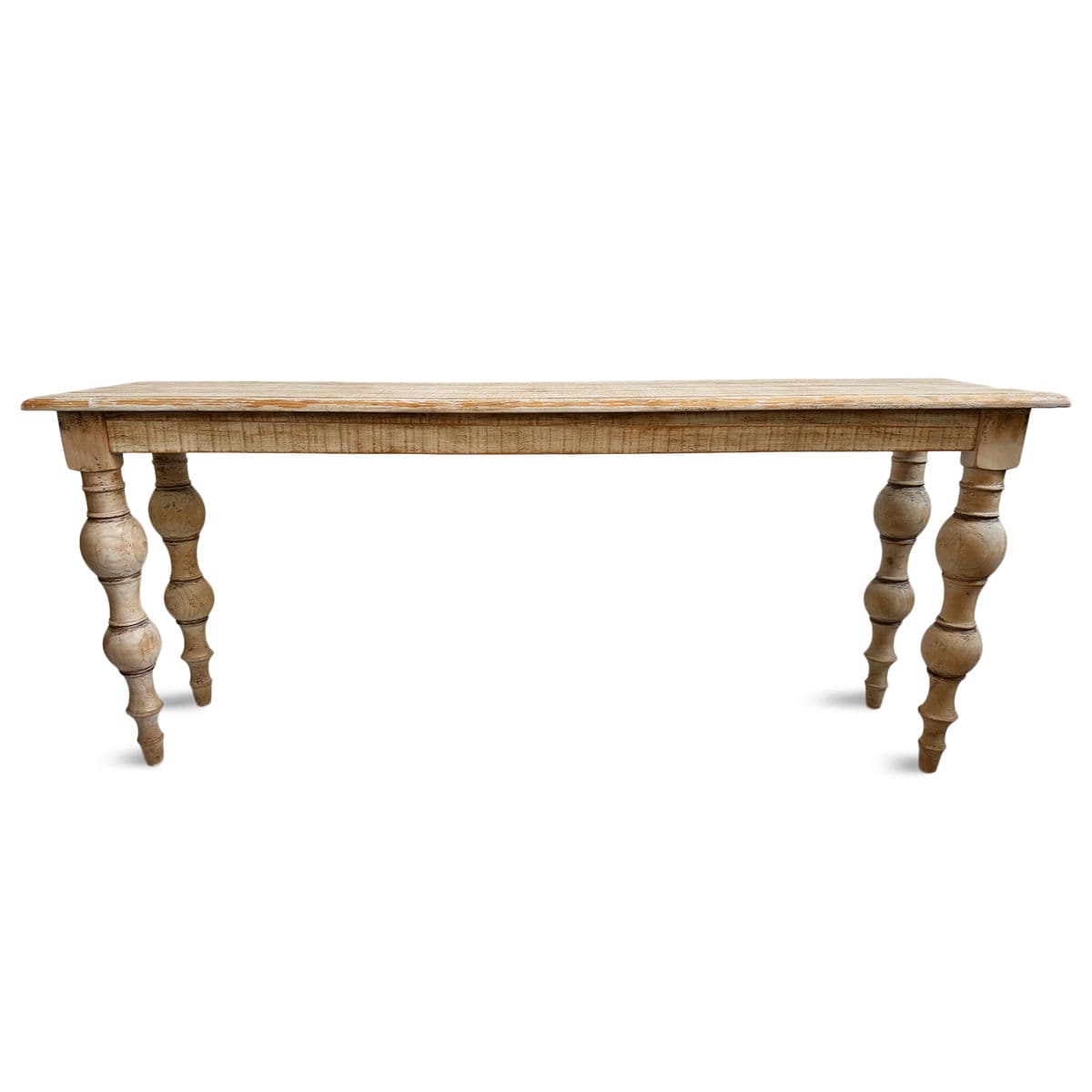 Washed Ball Leg Console Table - Thumbnail 4