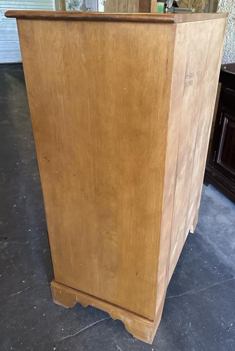 Ethan Allen Nutmeg Solid Maple 46" High Chest of 6 Drawers - Vintage 1960s - Thumbnail 4