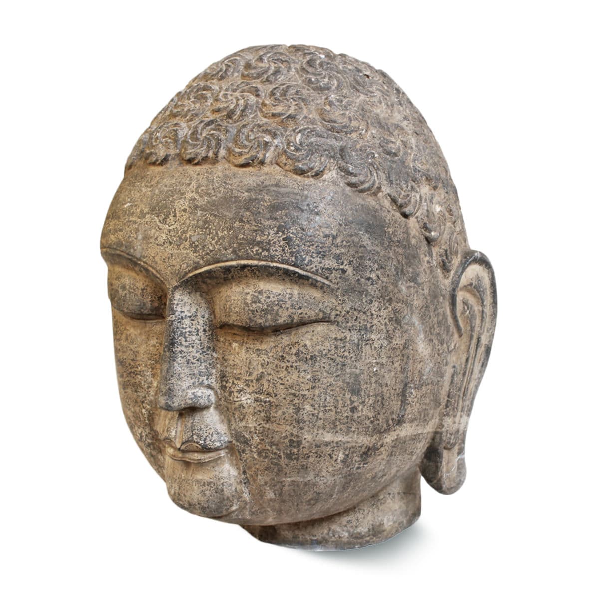 Black Stone Buddha Head - Thumbnail 4