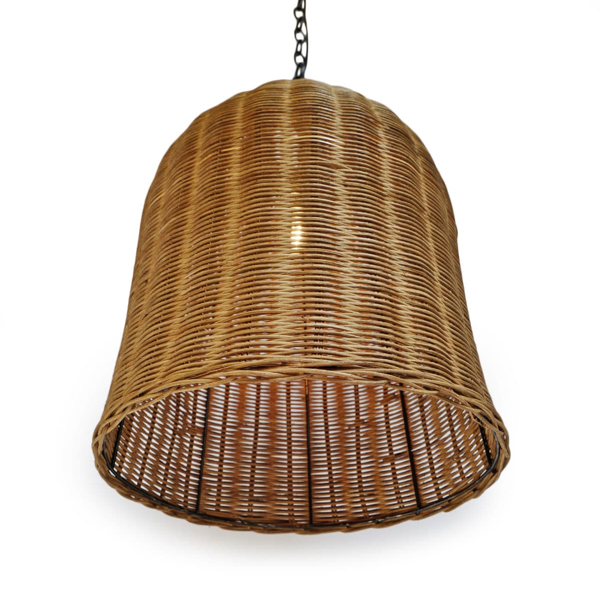 Tea Stain Wicker Dome Lantern Small - Thumbnail 4