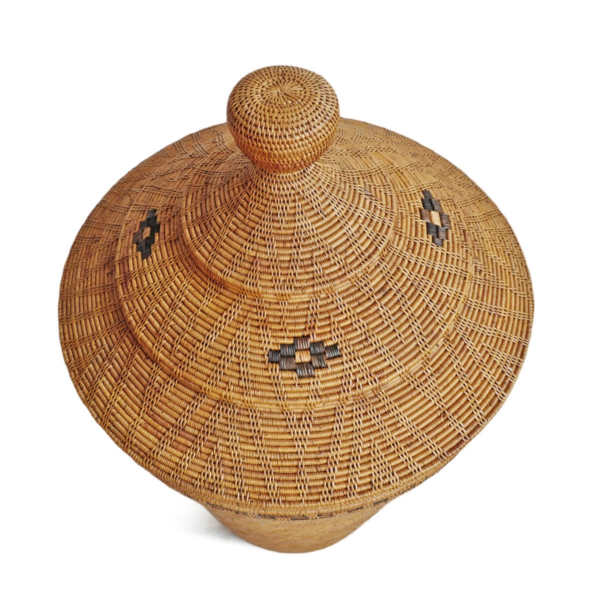 Large Sumatra Woven Basket w/Lid - Thumbnail 4