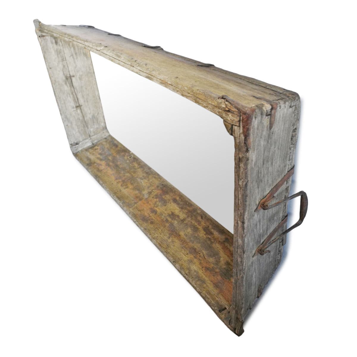 Vintage Wood Trough Mirror - Thumbnail 4