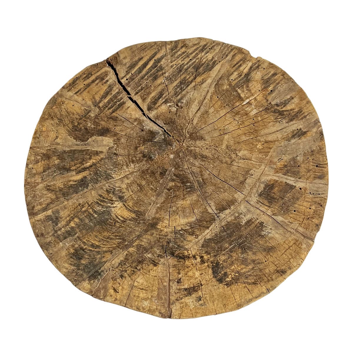 Wood Hourglass Stool Table - Thumbnail 4