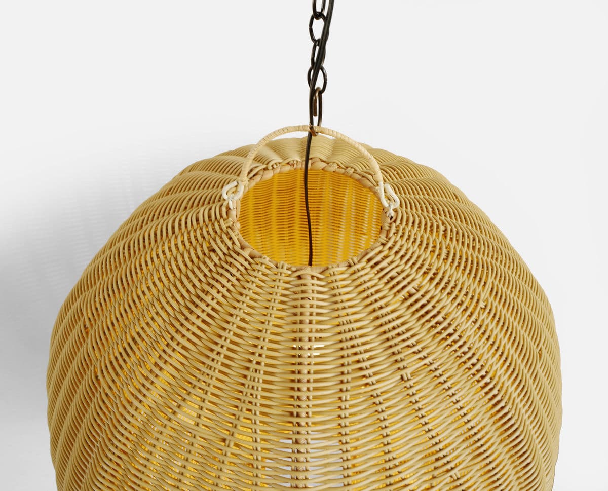Faux Rattan Globe Lantern Medium - Thumbnail 4