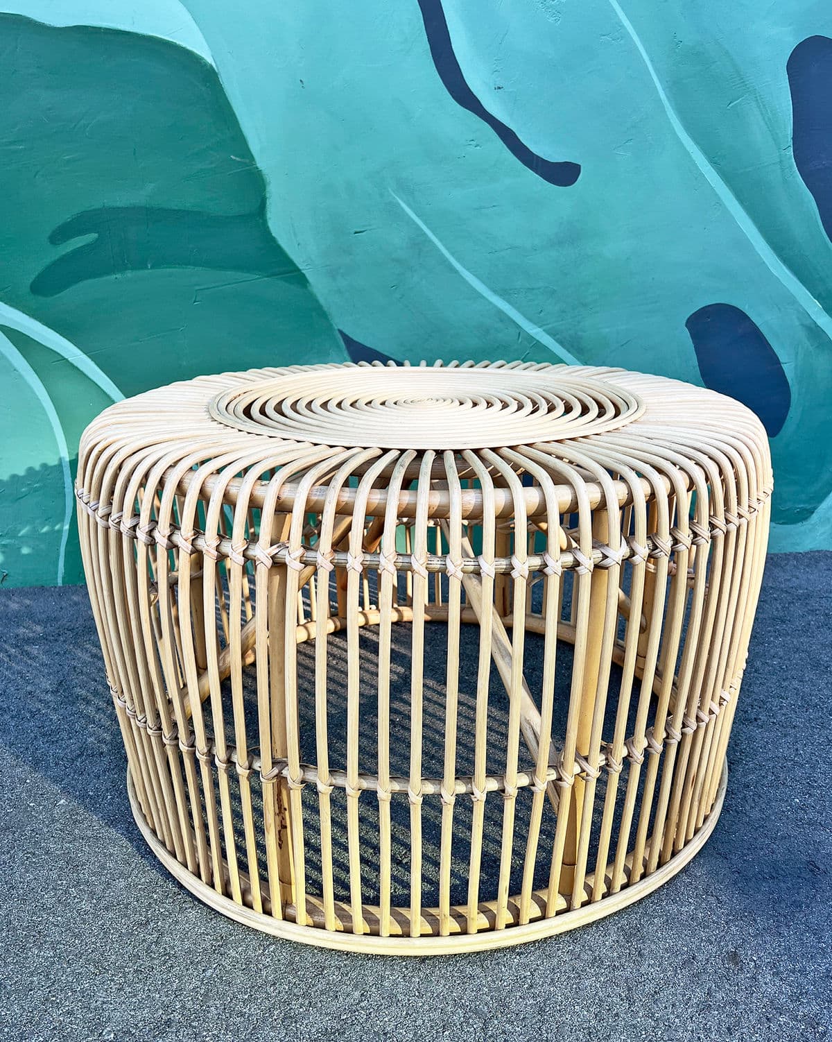 Round Rattan Coffee Table - Thumbnail 4