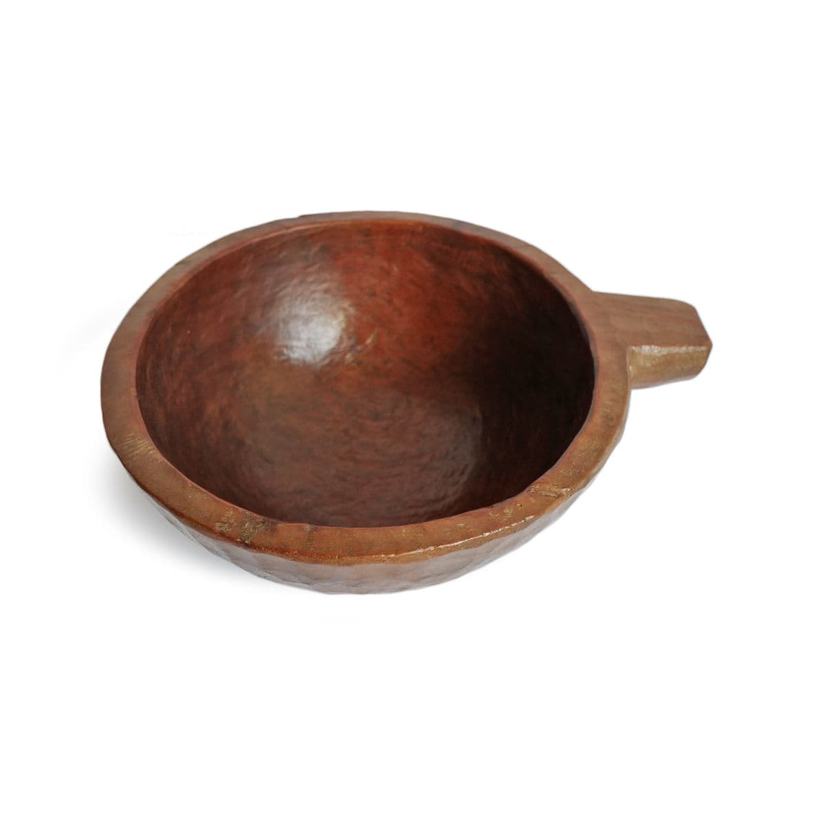 Small Vintage Nepal Wood Bowl - Thumbnail 4