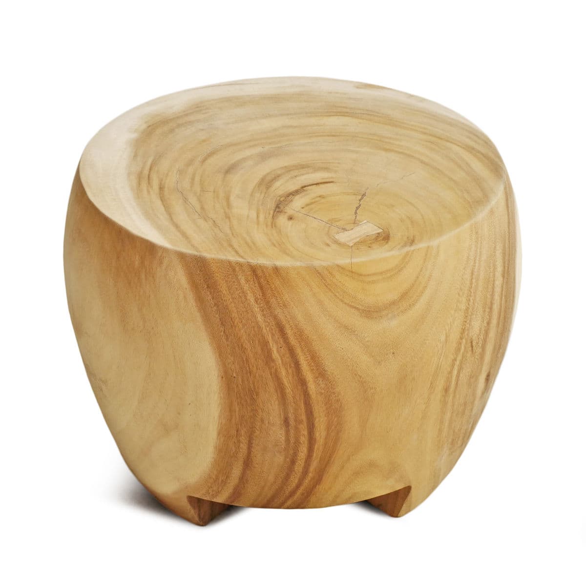 Acacia Drum Coffee Side Table - Thumbnail 4