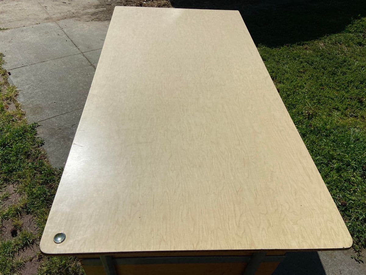 1960s Raymond Loewy for Brunswick Mid Century Modern Metal Desk - Thumbnail 3