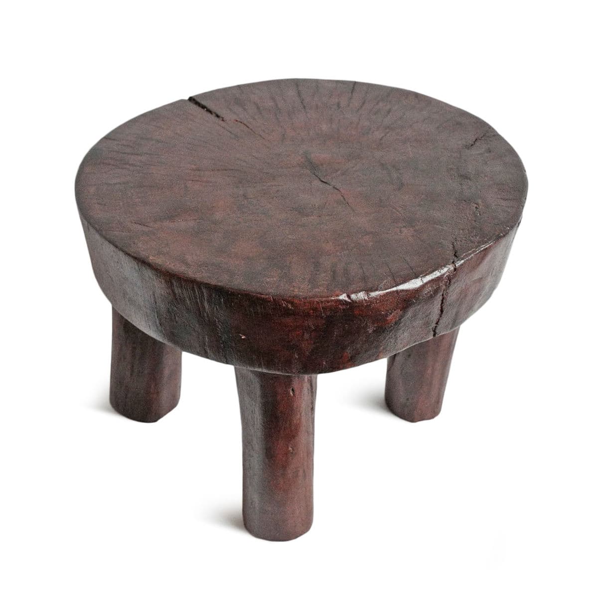 Vintage Ivory Coast Wood Stool - Thumbnail 4