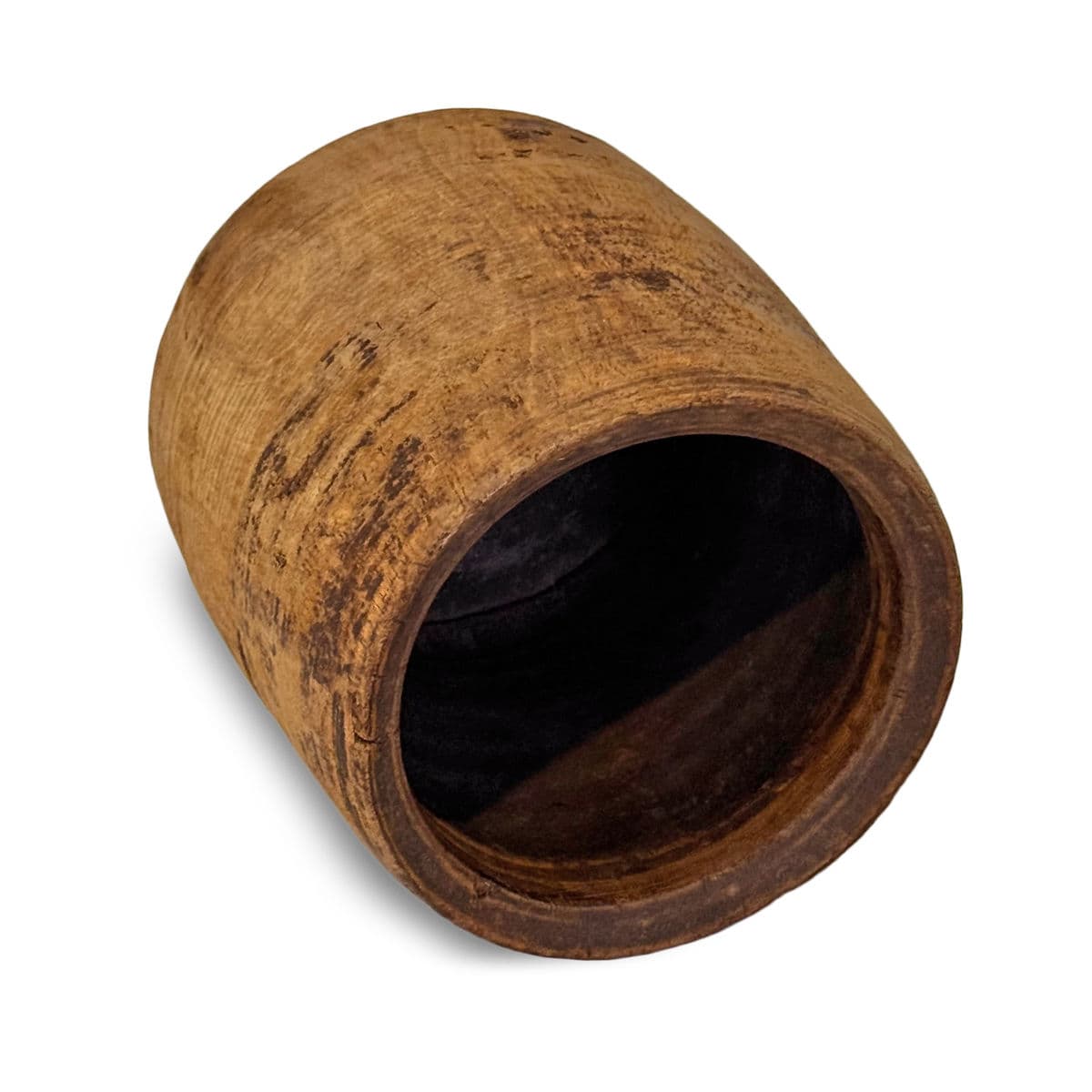 Vintage India Wood Water Pot - Thumbnail 4