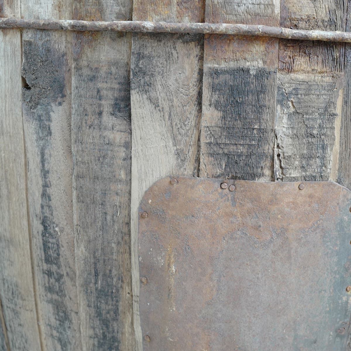 Vintage Wood & Iron Barrel - Thumbnail 4