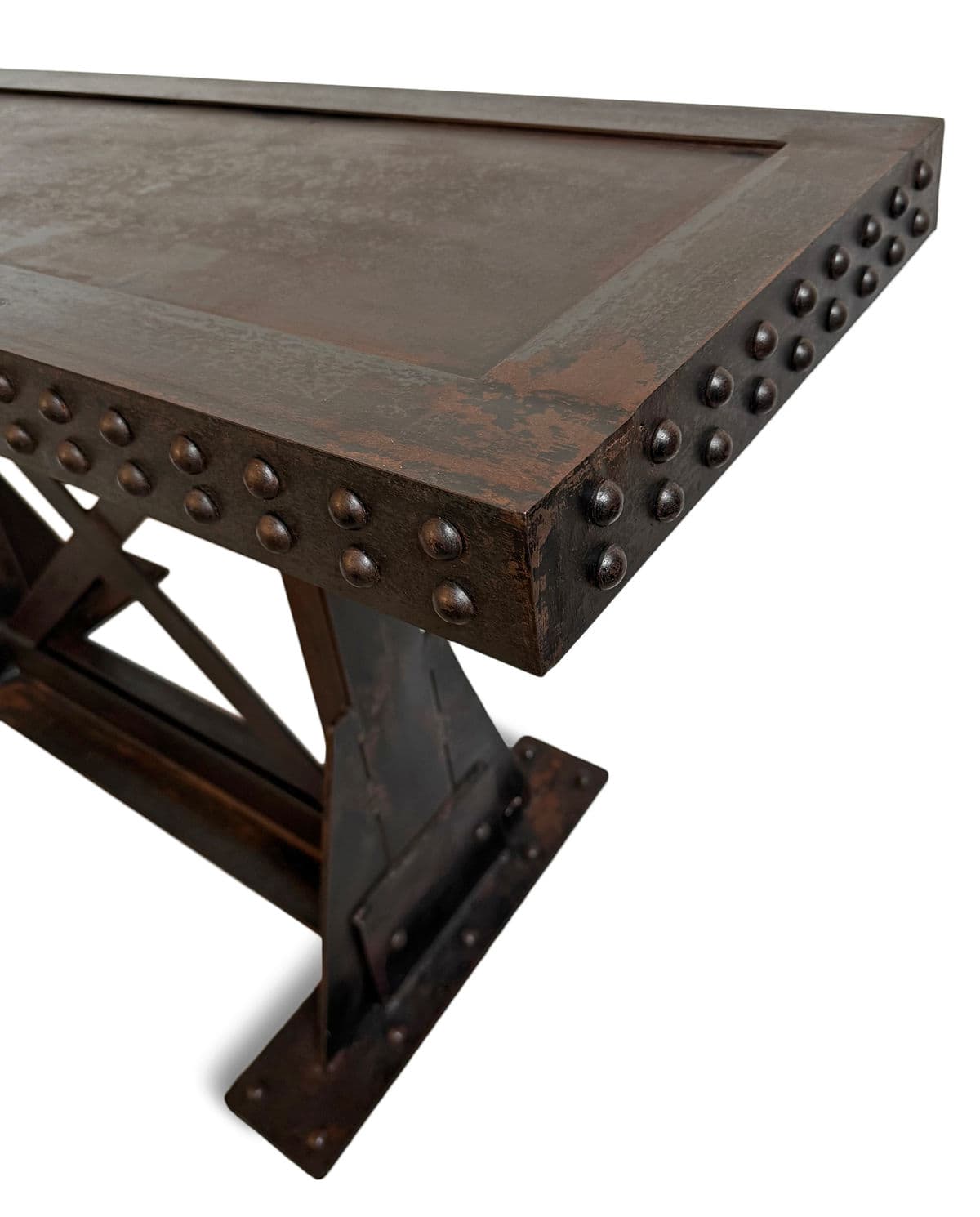 Iron X Rivet Console Table - Thumbnail 4