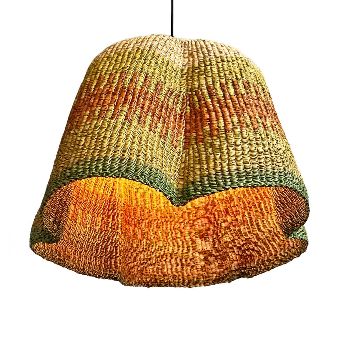 Bolga Wave Basket Light Pendant - Thumbnail 4