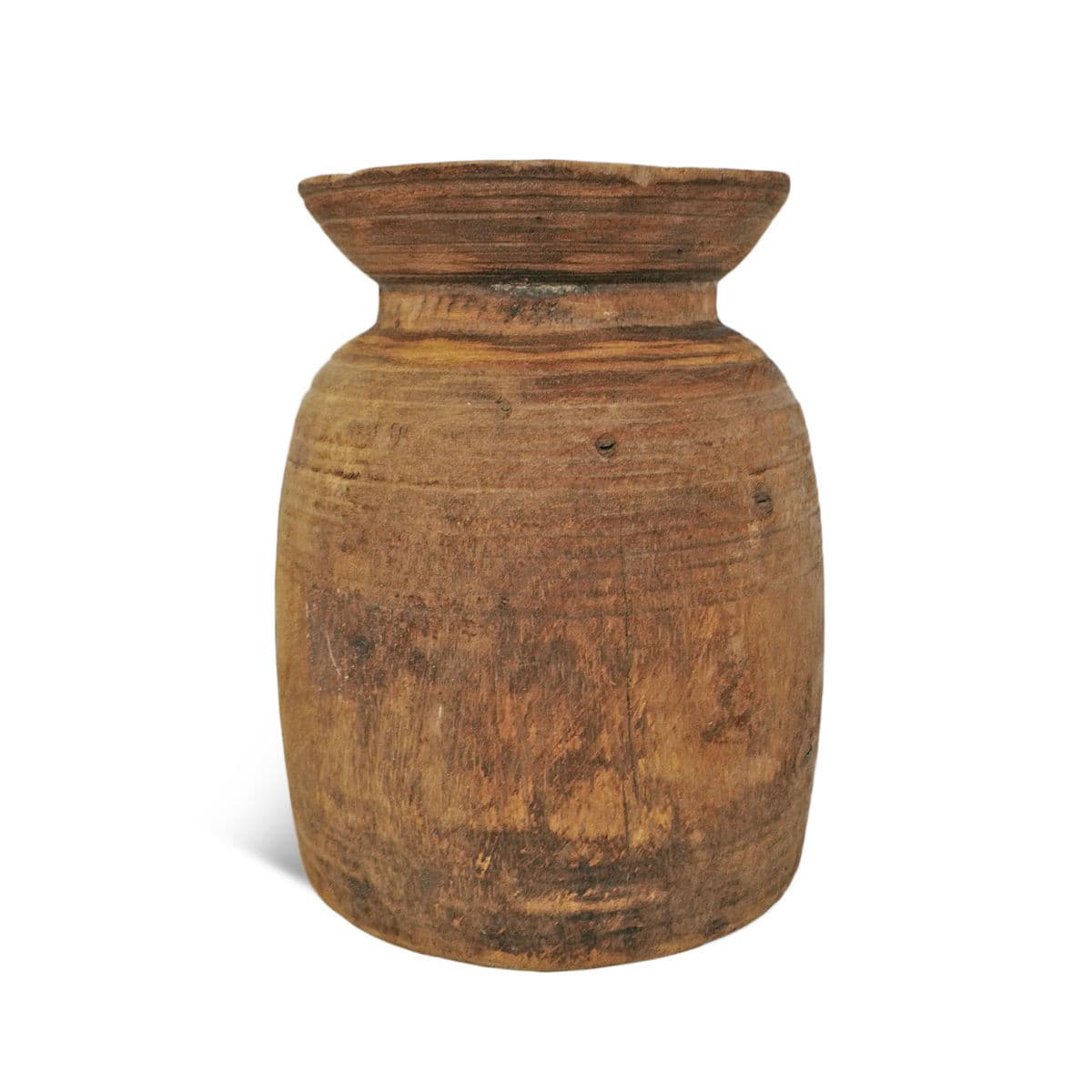 Old India Wood Pot - Thumbnail 4