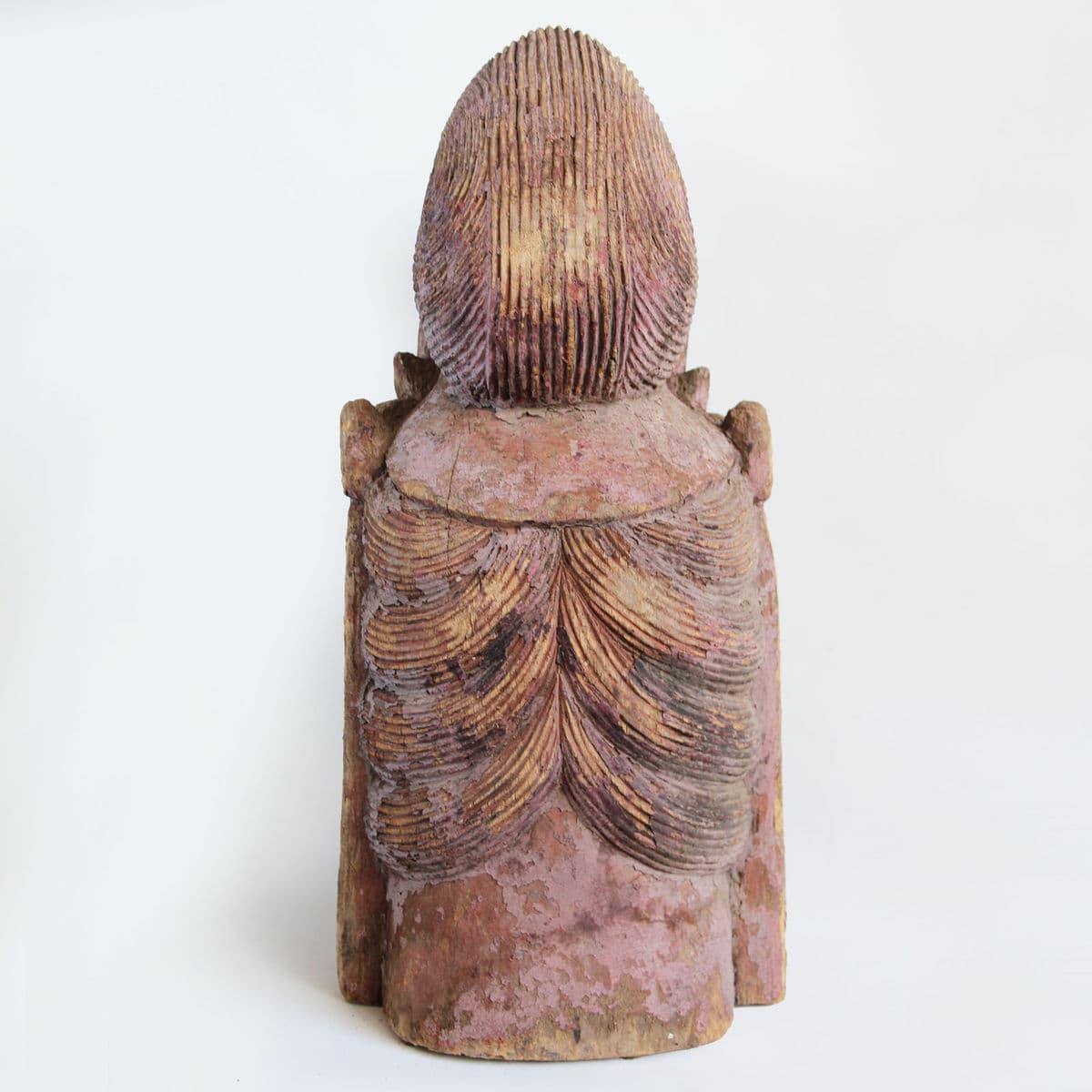 Vintage Wood Quan Yin Head - Thumbnail 4