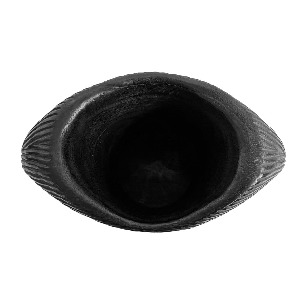 Black Wood Seed Scored Vase - Thumbnail 4