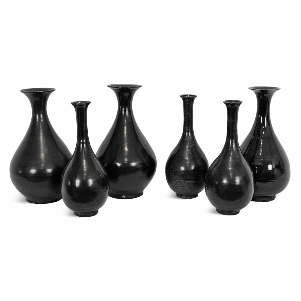 Vintage Style Black Ceramic Swan Vase - Thumbnail 4