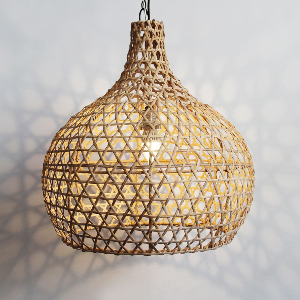 Raw Wicker Pumpkin Lantern Medium - Thumbnail 4