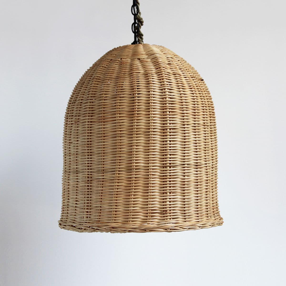 Raw Wicker Dome Lantern Small - Thumbnail 4