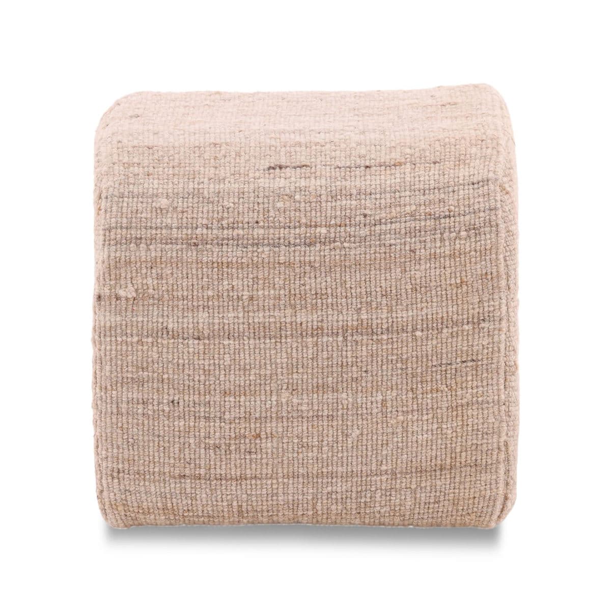 Layla Beige Woven Stool - Thumbnail 4