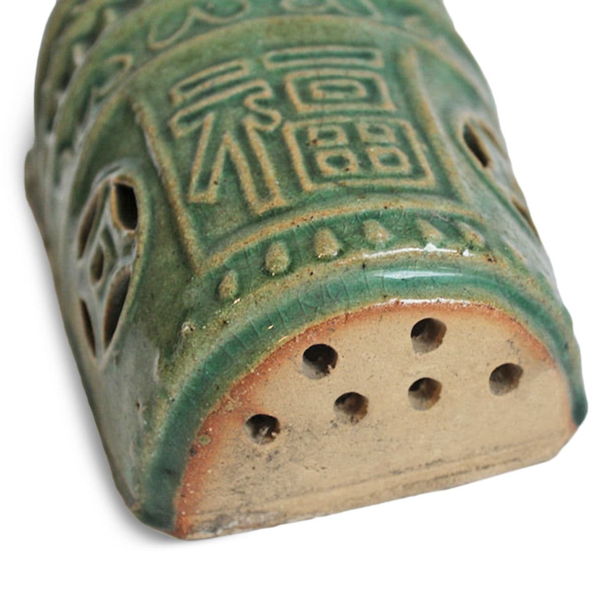 Emerald Ceramic Chinese Wall Vase - Thumbnail 4