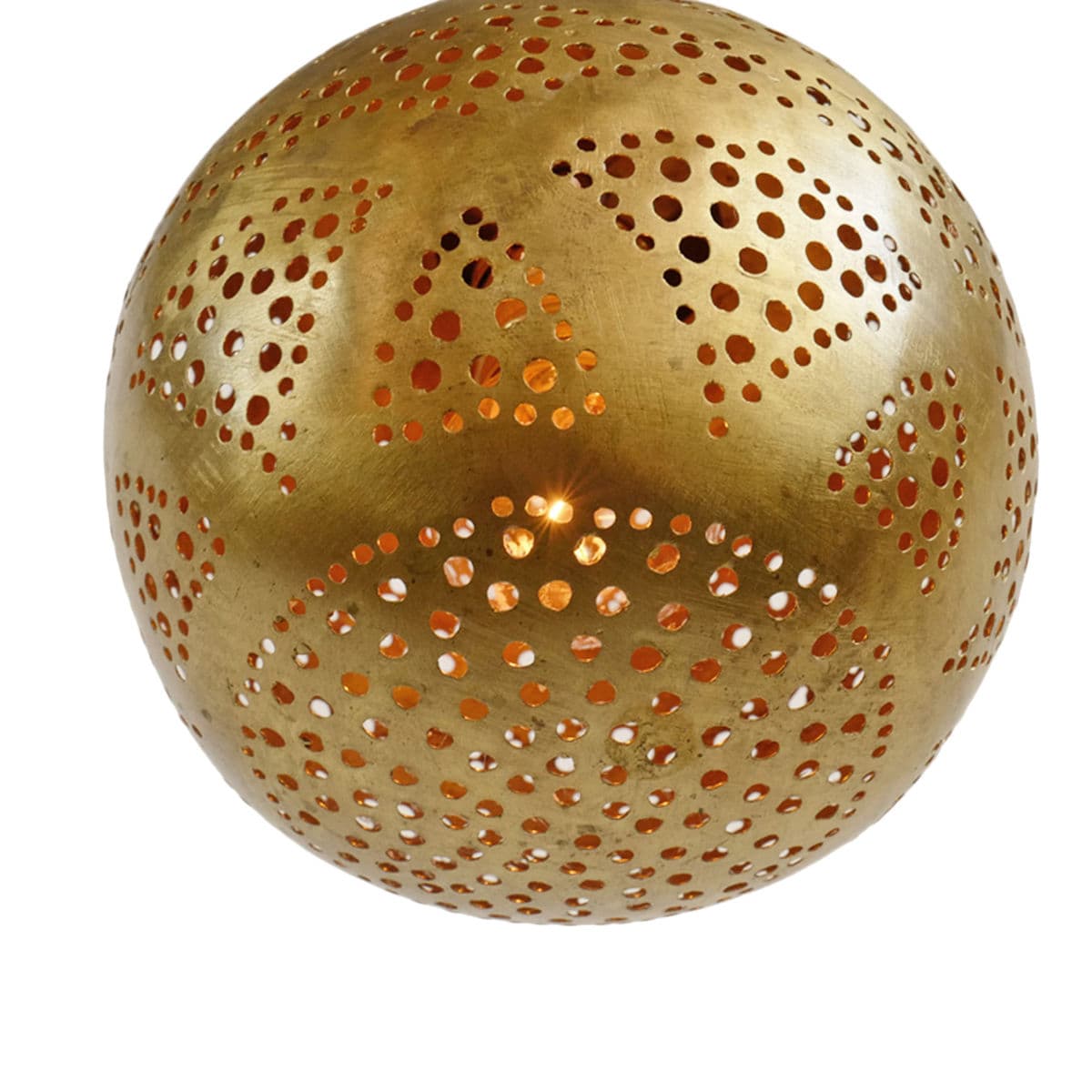 Small Brass Work Globe Lantern - Thumbnail 4