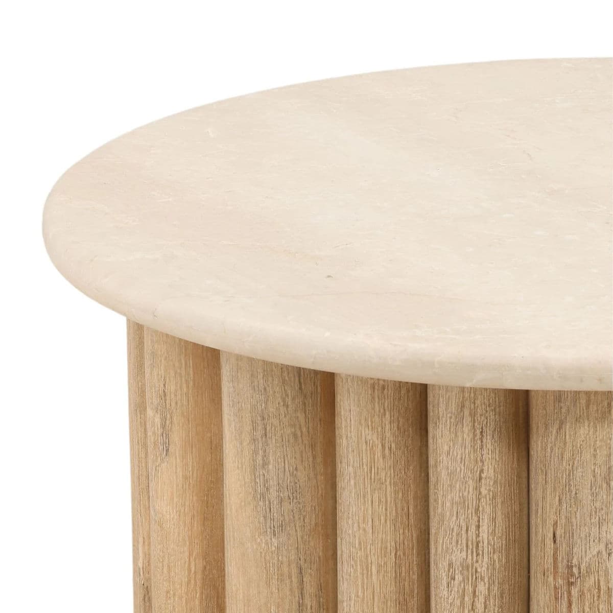 Washed Round Log Base Coffee Table - Thumbnail 4
