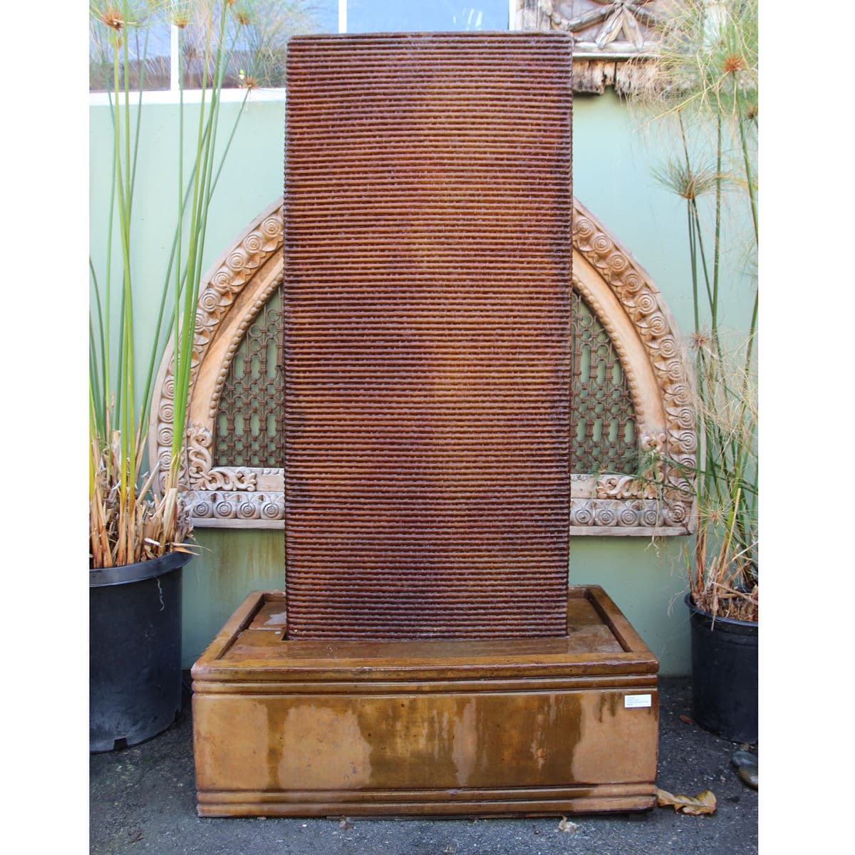 Rust Cement Ripple Fountain Large - Thumbnail 4