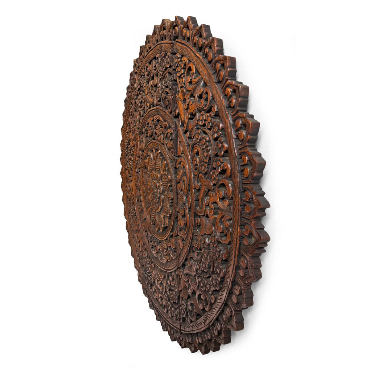 Carved Wood Medallion - Thumbnail 4