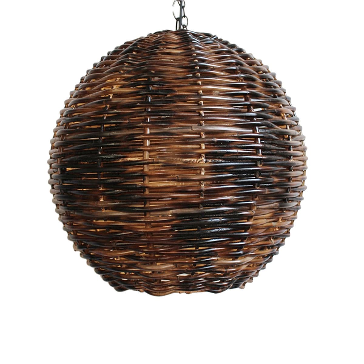 Burnt Bamboo Globe Lantern Medium - Thumbnail 4