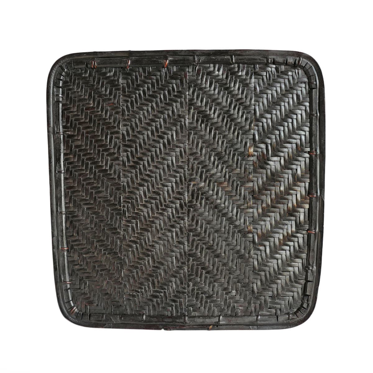 Vintage Akha Thai Square Basket - Thumbnail 4