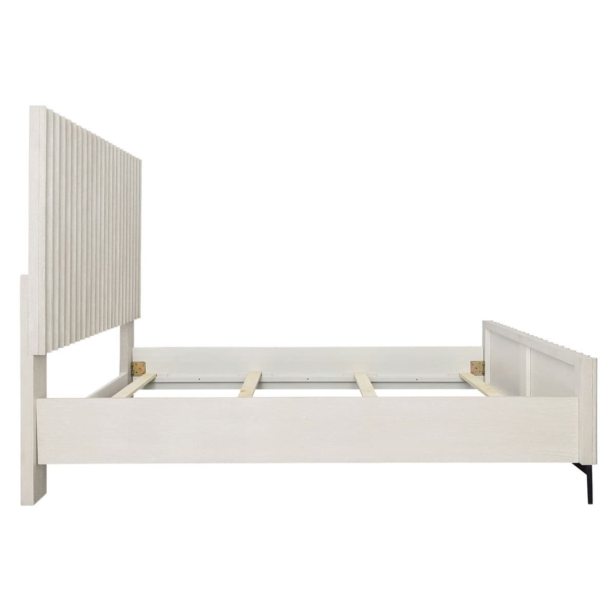 Modern White Wash Oak King Bed - Thumbnail 4