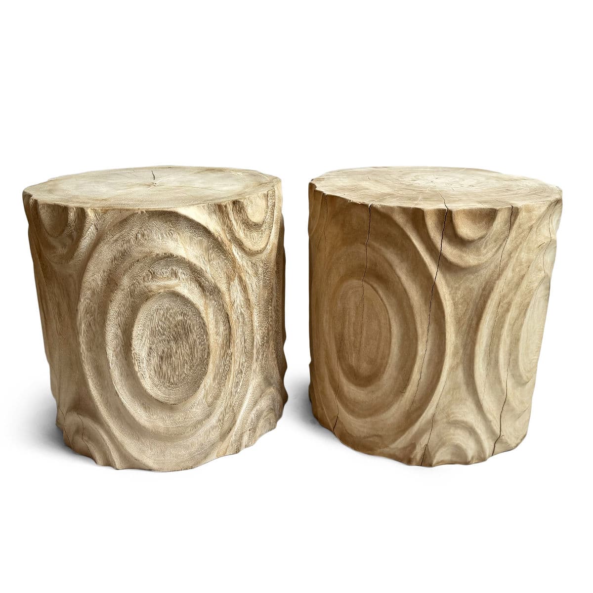 Solid Wood Marla Stool Side Table - Thumbnail 4