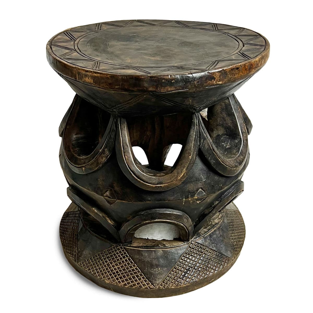 Vintage Bamileke U Stool - Thumbnail 4