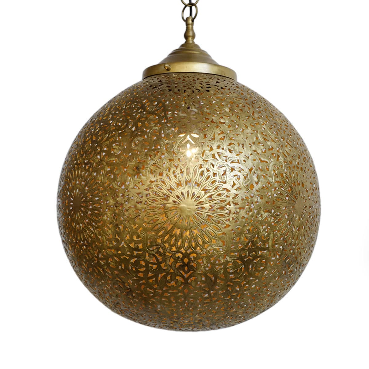Brass Radha Globe Pendant Light - Thumbnail 4
